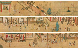 仇英的《汉宫春晓图》描绘的是什么场景?